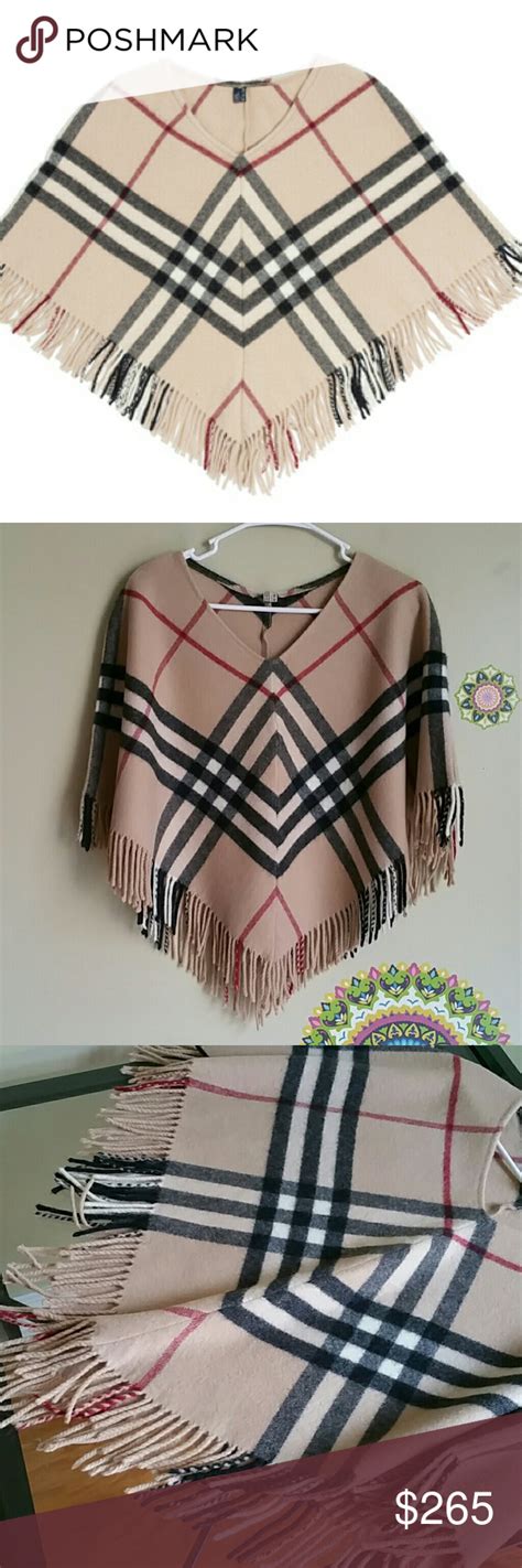 poncho damen burberry|how to authentic Burberry poncho.